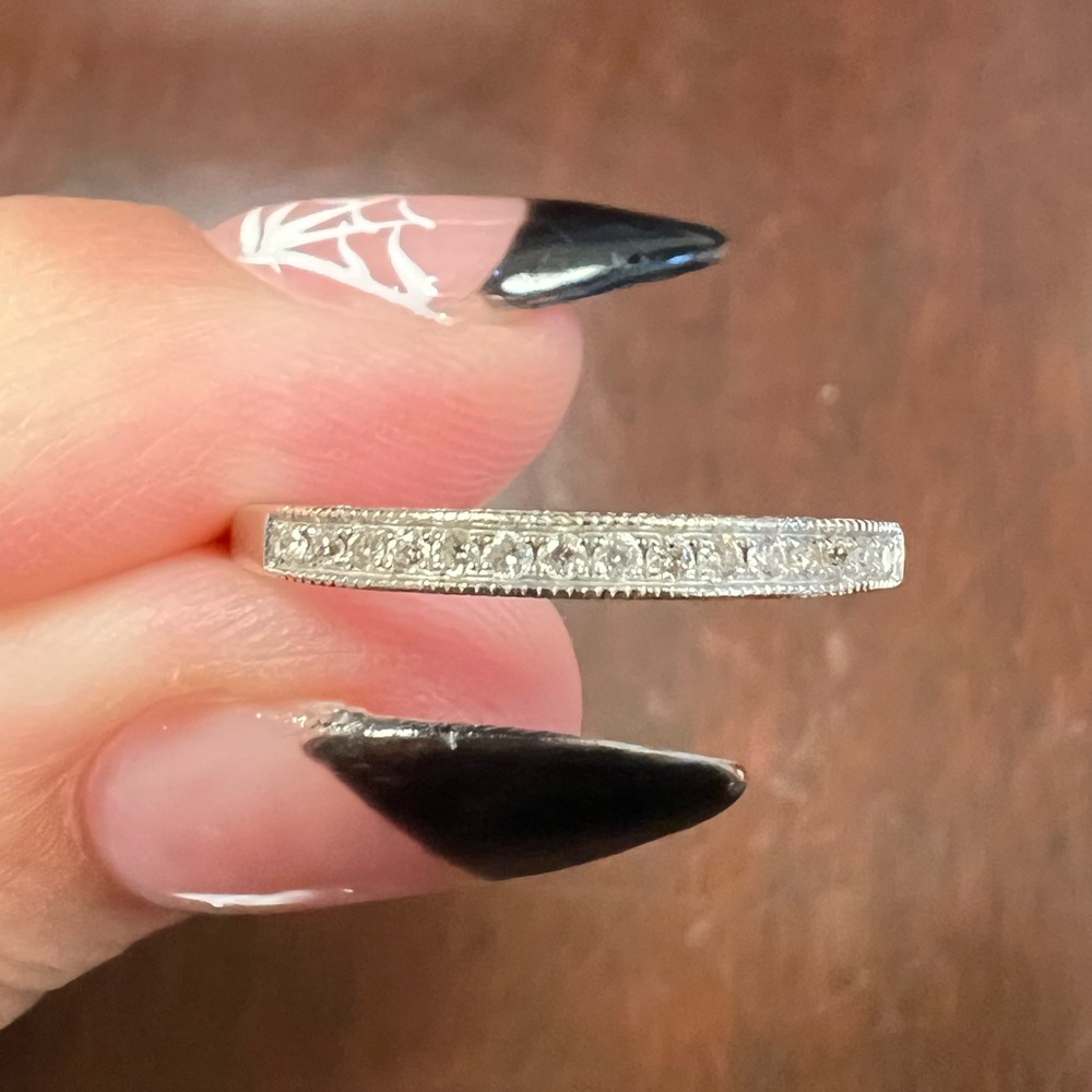14k white gold Diamond wedding band